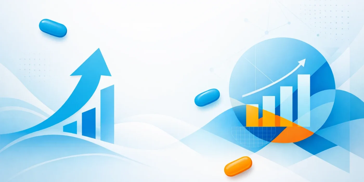 Abstract illustration representing informed decision-making and wellness in men’s health education related to Cenforce