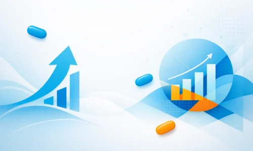 Abstract illustration representing informed decision-making and wellness in men’s health education related to Cenforce