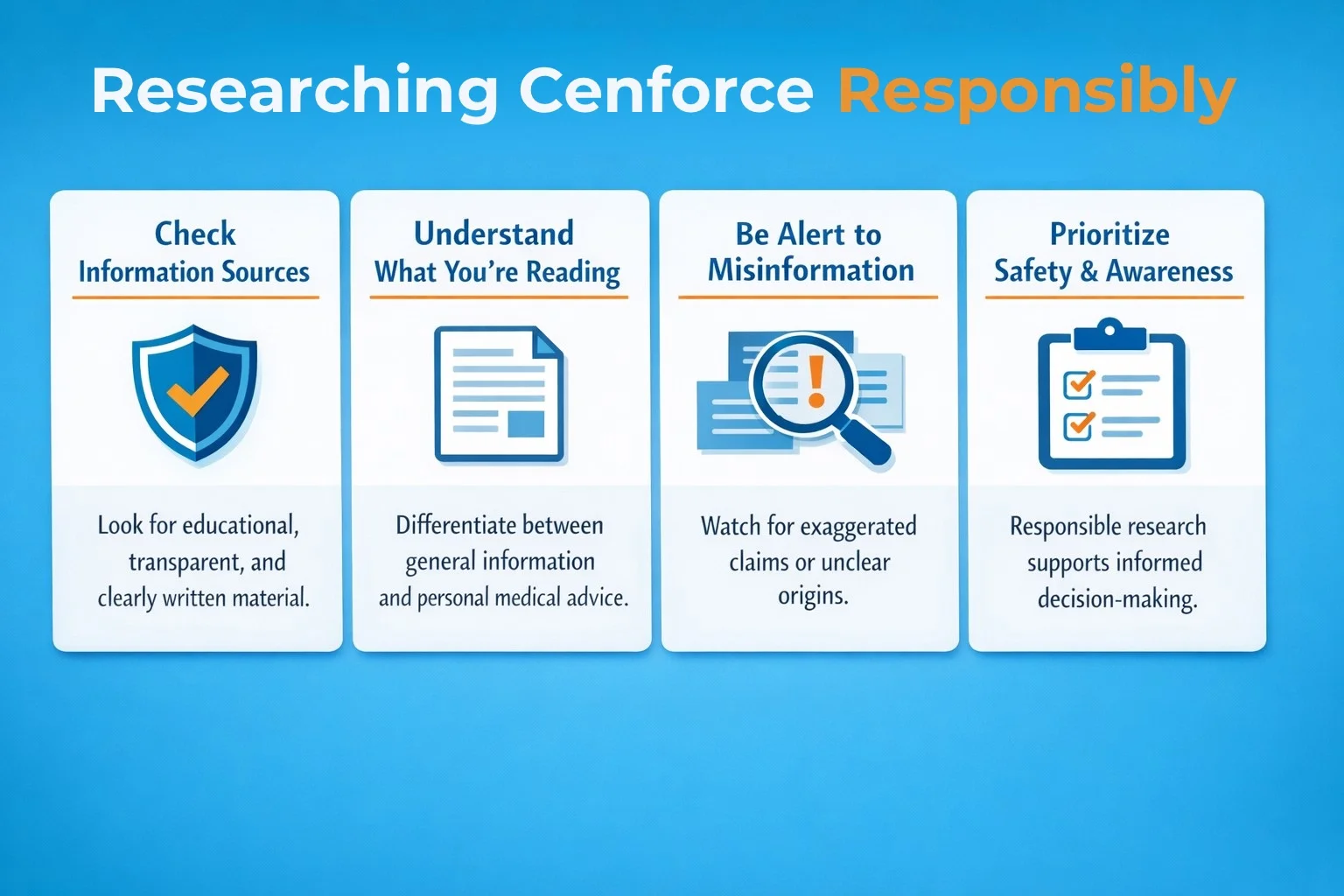 Guide to researching ED information responsibly