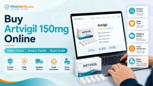 Buy Artvigil 150mg online with safety checks, product details, seller trust, shipping review, and buyer guide visuals.